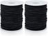 FIVEIZERO 2 Rolls Black Elastic Bracelet String Total 330 Feet,1mm,1.2mm,1.5mm Elastic Beading Cord Stretchy String with Scissors and Beading Need...