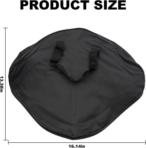 7.08 X 7.08 X 3.14'' Oxford Cloth Outdoor Camping Cast Iron Skillet Storage Bags, Grill Pan Storage Bag for Korean BBQ Grill Pan, 2 PCS Camping Sk...