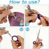 12 PCS Scissors Finger Rings Soft Silicone Scissors for Pet Grooming Scissors Accessories for Animal Hair Cutting Thumb Inserts Finger Protector R...