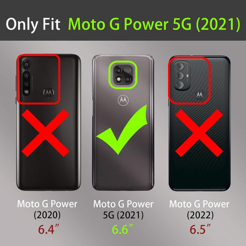 Case for Moto G Power 2021, for Motorola G Power 2021 Phone Case with Ring Kickstand Lanyard Shockproof Protection Cute Soft Glitter Cover Case fo...