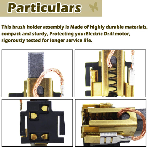 22-20-0150 Carbon Brush Holder Assembly For Milwaukee Electric Drill, Driver 1680-20, 1680-21...
