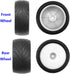 4Pack ShareGoo RC 85mm/3.34" Rubber Tires Front Rear Tyres 12mm Hex Wheel Compatible with Redcat HPI HSP Kyosho 1/10 RC Off-Road Car Buggy (White)...