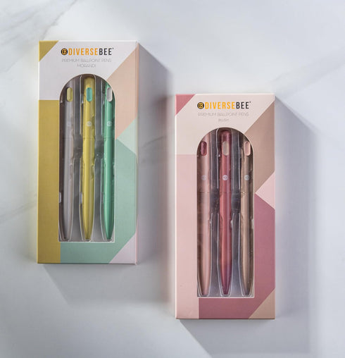 DIVERSEBEE Black Ink Ballpoint Pens, 3 Pack Retractable No Bleed Bible Pens, Cute Aesthetic Pastel Pens for Teachers, Bible Study Journaling Suppl...