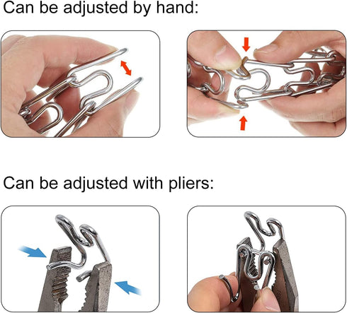 Dog Collar Extra Links Designed for Herm. Sprenger Collar (4 Pack) Steel Chrome Plated Dog Training Collar Links (2.25mm, Silver)...