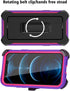 Defense iPhone 12 Case iPhone 12 Pro Case with Two Screen Protector Layer Rugged Heavy Duty Cases for iPhone 12/ iPhone Pro,6.1 inch 2020 (Light P...