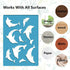 GORGECRAFT 2 Styles Sea Animal Turtles Stencil Dolphin Earrings Making Template Reusable Ocean Coral Jewelry Shape Templates Leather Acrylic Cutti...
