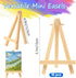 16 Pcs 5 Inch Mini Wood Display Easel, A-Shaped Small Wood Easel for Displaying Small Canvases, DIY Crafts, Photos, Gift, Home Decoration...