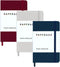 PAPERAGE Lined Pocket Journal Notebook, 3 Pack, (Navy, Light Grey, Burgundy), 160 Pages, Small, 3.7 inches x 5.6 inches - 100 GSM Thick Paper, Har...
