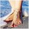 Boho Turquoise Ring Toe Anklet Silver Ankle Bracelet Vintage Knot Anklets Summer Silver Barefoot Sandals Chain Beach Foot Chain Jewelry for Women ...