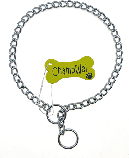 Dog Choke Collar Slip P Chain,Heavy Chain Dog Metal Training Choke Collars, Adjustable Weather Proof Alloy Steel Necklace for Small Medium Large D...
