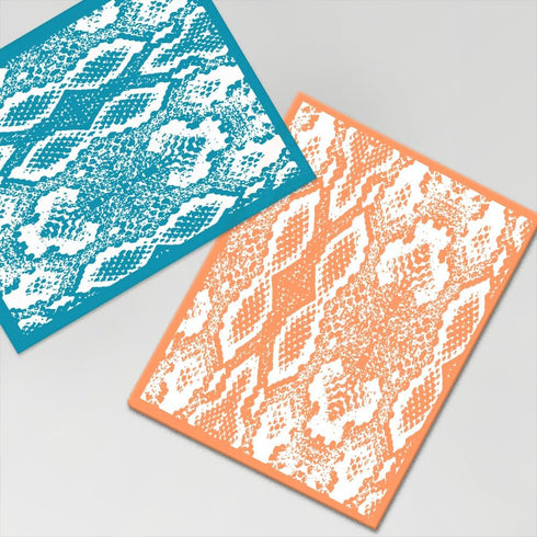 OLYCRAFT 4x5 Inch Clay Stencils Snakeskin Pattern Silk Screen for Polymer Silk Screen Stencils Abstract Snakeskin Mesh Transfer Stencils Animal Th...