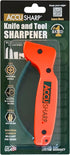 AccuSharp Knife Sharpener, Ergonomic Comfortable Handle, Compact & Easy to Use, Restore and Hone Straight & Serrated Knives, Blaze Orange...