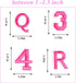 72 PCS Iron on Letters Numbers Patches, Embroidered Patches Letters A-Z Numbers 0-9 Applique for Clothes, Dress, Hat, Jeans, DIY Accessories, Pink...