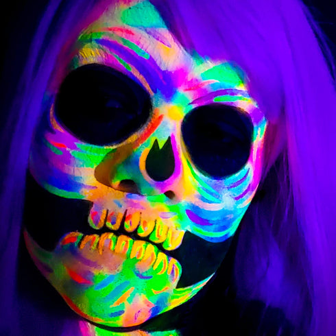 Neon Pigment Powder Set | 12 UV Blacklight Reactive Colors for Face Body Eyes Hair & Nails | Fluorescent Festival Makeup – Cruelty-Free | Hallowee...