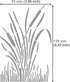 Aleks Melnyk No.279 Metal Stencil, Patterns, Bush Reeds, Small Stencil, 1 PC, Template for Wood Burning, Engraving, Crafting, Scrapbook, Art, Orna...