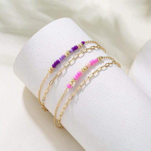 COLORFUL BLING BFF Bracelets 2 Best Friend Friendship Matching Morse Code Pinky Promise Bracelet for Women...