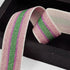 2-yards 1-1/2" Elastic Stretch Ribbon Trim, Stretch Elastic Band, headband, hand band and waist belt, TR-11199 (Pink/Green)...