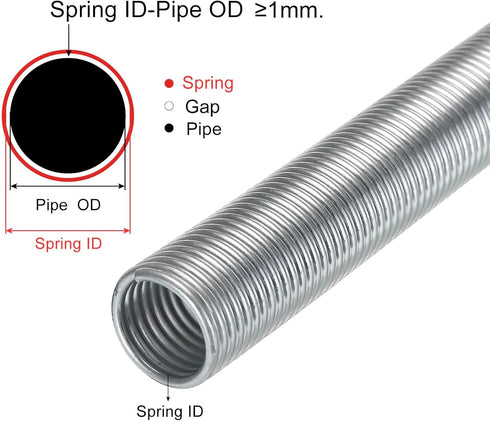 MECCANIXITY Spring Tube Bender ID 20.6mm/0.81" Steel Spring Pipe Copper Tubes 340mm/13.38" Long for 3/4" Copper Pipe(19mm) in Home Renovations,Ele...