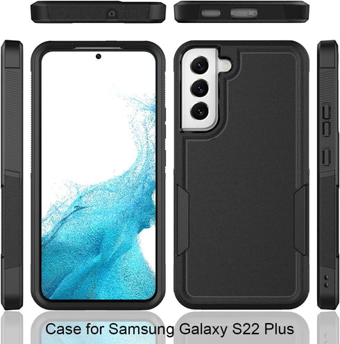 for Samsung Galaxy S22 Plus Case: Dual Layer Protective Heavy Duty Cell Phone Cover Shockproof Rugged with Screen Protector - Military Protection ...