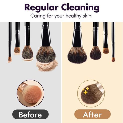 Reiyu Makeup Brush Cleaner Machine, Efficient Electric Makeup Brush Cleaner, Automatic Spinning Make Up Brush Cleaner Fit for All Size Cosmetic Br...