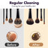 Reiyu Makeup Brush Cleaner Machine, Efficient Electric Makeup Brush Cleaner, Automatic Spinning Make Up Brush Cleaner Fit for All Size Cosmetic Br...