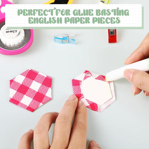3 Pcs Fabric Glue Pen with Glue Pen Refill Water Soluble Colorful Fabric Glue Stick for English Paper Piecing Patchwork Sewing...