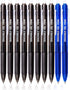 Vitoler Pens,Erasable Pens Black & Blue Gel Pens,0.7mm Fine Point Writing Pens,Black and Blue Pens for School Supplies,Retractable Gel Ink Pens fo...