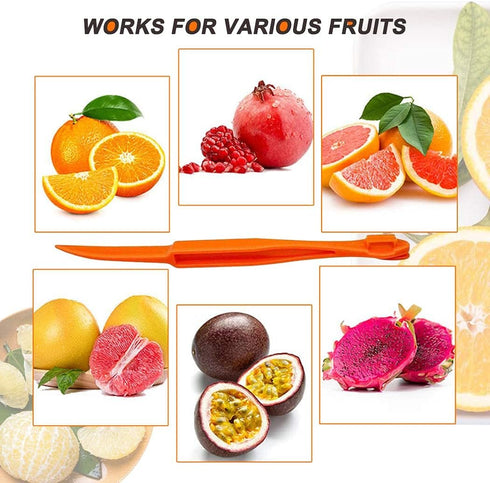 Orange Peeler tools Plastic Orange Peeler Citrus Remover Easy Open Citrus Lemon Citrus Peel Cutter Vegetable Slicer Fruit Tools Kitchen Gadgets (O...