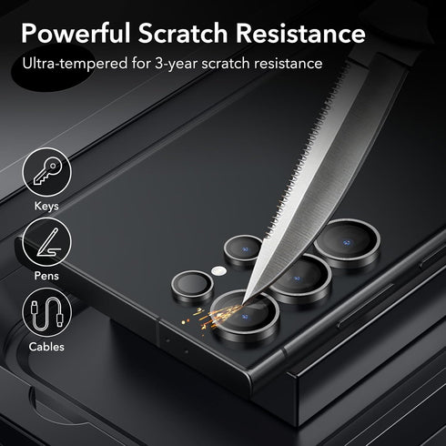 ESR for Samsung Galaxy S24 Ultra Camera Lens Protector, Individual Lens Protectors, Scratch-Resistant Ultra-Thin Tempered Glass with Aluminum Edgi...