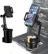 Car Cup Holder Cell Phone Holder, Car Cup Holder Expander with Phone Mount, Car Long Arm with 360° Rotation Cup Holder Cell Phone Holder, 2 in 1 C...