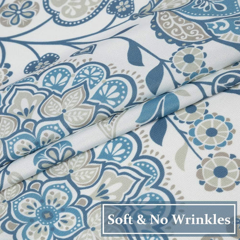 Kitchen Curtains 24 Inch Floral Tier Curtains Farmhouse Cafe Curtains Multicolor Floral Printed Small Window Curtains for Laundry Room Bathroom, R...