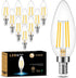 Cotanic E12 LED Bulb Dimmable 3000K Soft White, LED Candelabra Bulbs 60Watt Equivalent, Small Base Type B Light Bulbs, Candle Shape Chandelier Lig...