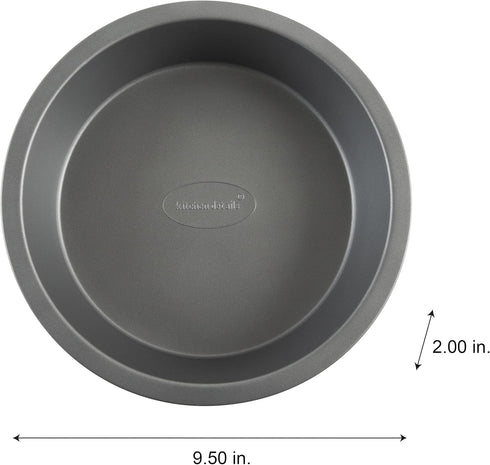 Kitchen Details 9.5 Inch Round Cake Pan | Nonstick | Creates Even Heating and Browning | Durable | Easy to Clean | Oven Safe up to 500 Degrees | K...