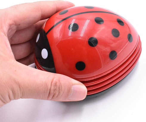Art&Beauty Red Beetle Shaped Portable Corner Desk Table Top Vacuum Cleaner Mini Cute Vacuum Cleaner Dust Sweeper...