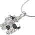 Crystal Black Spot Cow Necklace...
