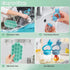 Baby Fruit Food Feeder Breastmilk Popsicle Molds for Teething Relief, Introduce New Foods, Silicone Freezer Tray with Lid, includes 6 Food Pacifie...
