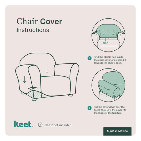 Roundy Chair Slipcover for Kids Chairs – Soft Minky Polyester Replacement Cover, Fits Keet Roundy & Rocking Chairs, Durable & Machine Washable, Ea...