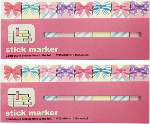 Wrapables Bookmark Flag Tab Sticky Markers, Bows (Set of 2)...
