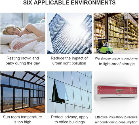 Filmgoo One Way Privacy Film, Window Tint for Home, Mirror Vinyl Roll Heat Control Anti UV Static Cling Sliding Door Coverings No Glue Garage Sola...