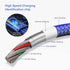 Multi 3 in 1 USB Long Charger Cable, 3M/10Ft 6A PD Fast Braided Charging Cord, Universal Multiple Ports Long Charging Cable with USB C/Micro USB/L...