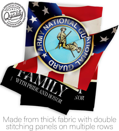 Breeze Decor Army National Guard Family Garden Flag Armed Forces ANG United State American Military Veteran Retire Official House Banner Small Yar...