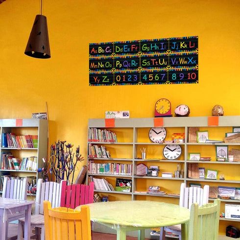 12 Pcs Alphabet Bulletin Board Strips, Alphabet Chart Number Line for Classroom Wall Decorations, Including ABC Number Line and 0-10 Number Bullet...