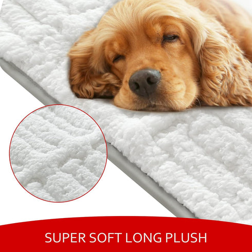 Dog Bed Crate Mat(21" X 14"), Soft Plush Dog Bed Pad Machine Washable Crate Pad, Dog Sleeping Mat with Anti Slip Bottom...