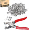 10L0L Metal Stainless Steel Snaps Buttons Kit, No-Sew Button Fasteners Studs with Fabric, 3/8 Inch Fastener Pliers (Snaps Pliers and 100 Pieces of...