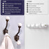 IndianShelf 2 Packs Decorative Coat Hooks Unique Wall Hooks Kids Iron Coat Rack Wall Mounted White Towel Holder Simple Hangers...