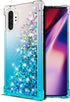 for Galaxy Note 10 Plus Case,Gradient Design Bling Flowing Liquid Floating Sparkle Colorful Glitter Waterfall TPU Protective Phone Case for Galaxy...