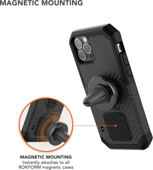 Rokform - Magnetic Air Vent Mount, Super Grip Car Truck & Van Vent Clip, Aluminum Cell Phone Holder, Removable Vent Magnet Mount, Specially Design...