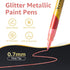 JR.WHITE Glitter Metallic Paint Pens: Sparkle Water-Based Marker Pen for Greeting Cards, Mugs, Wood, Art Drawing, Rock Painting, Posters, Albums, ...