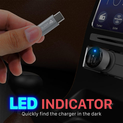 Vena 30W USB C Car Charger, (Power Delivery 3.0, 2.5X Faster Speed) 2 Port Type C PD 3.0 Fast Charging Compact Charger Compatible with iPhone 14/1...