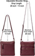 Solene Multi Zipper Pocket Crossbody Bag with Strap, Lightweight Travel bag, Daily Cell Phone Purses Messenger bag...